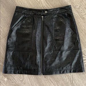 Faux leather skirt